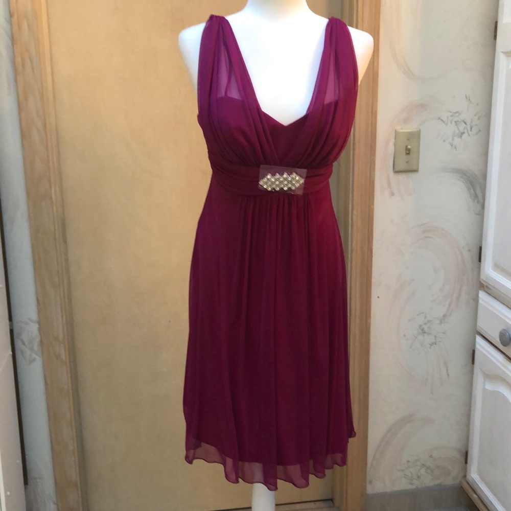 Berry chiffon party dress